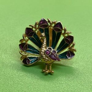 Trifari Peacock Pin